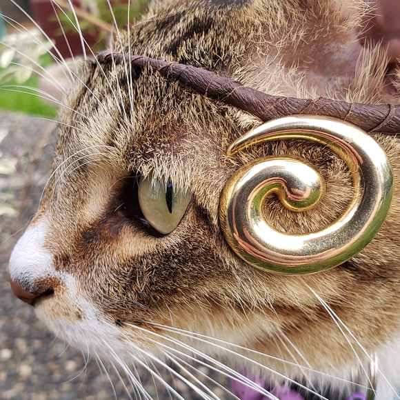 Funky As Hell 80's Oversized Gold Spiral Earrings
